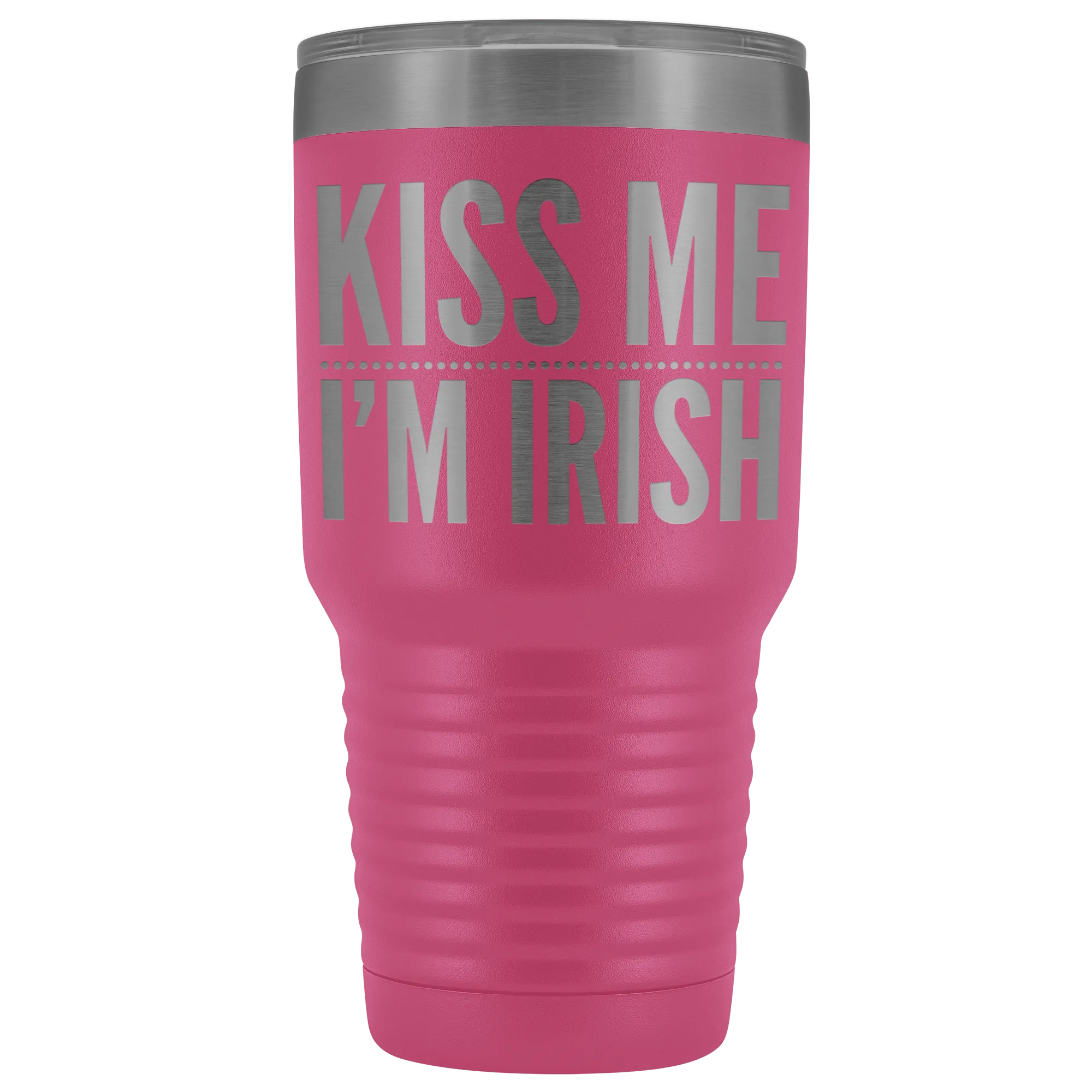 Kiss Me I'm Irish St Patricks Day Tumbler Travel Mug Funny Beer Tumbler Double Wall Vacuum Insulated Hot Cold Cup 30oz BPA Free