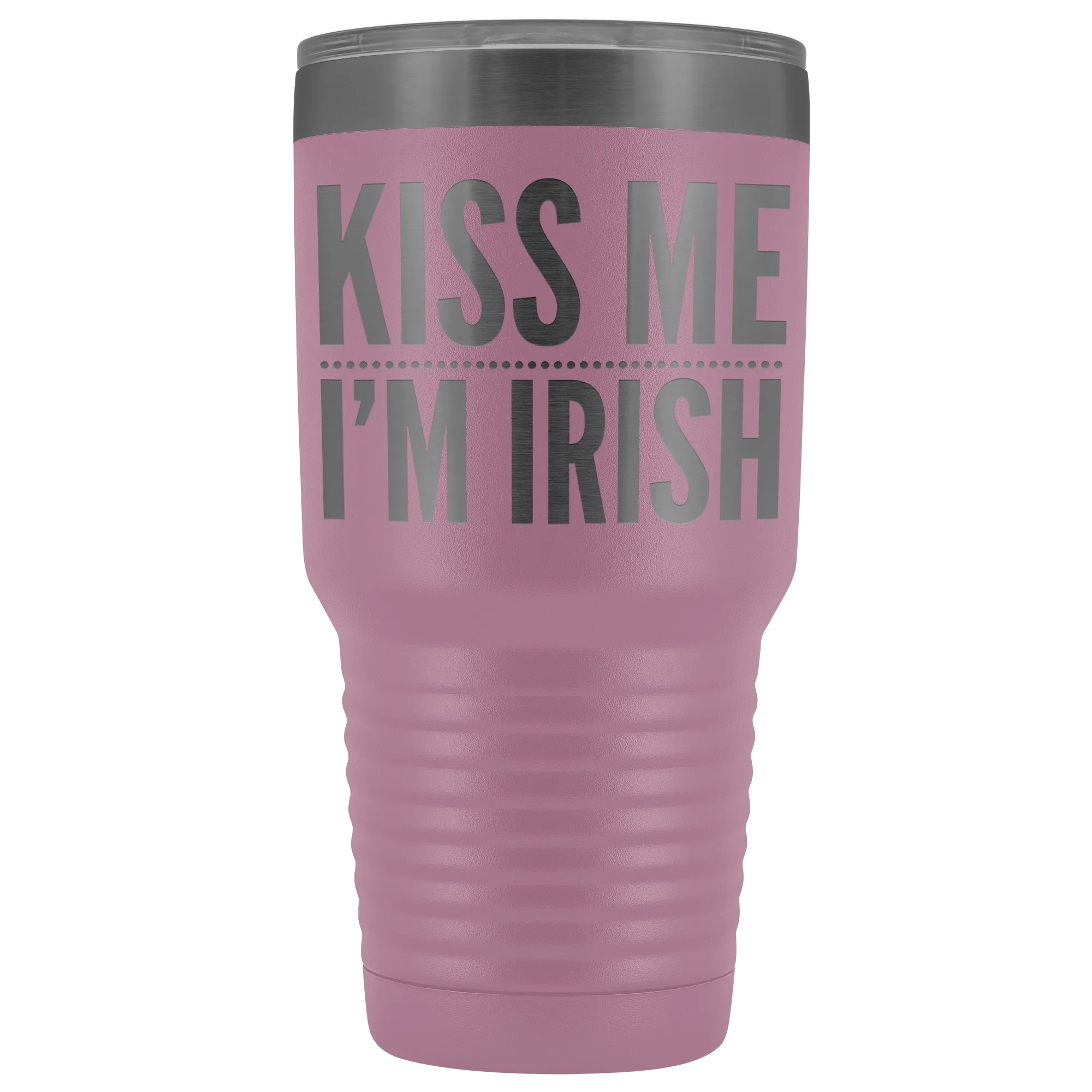 Kiss Me I'm Irish St Patricks Day Tumbler Travel Mug Funny Beer Tumbler Double Wall Vacuum Insulated Hot Cold Cup 30oz BPA Free
