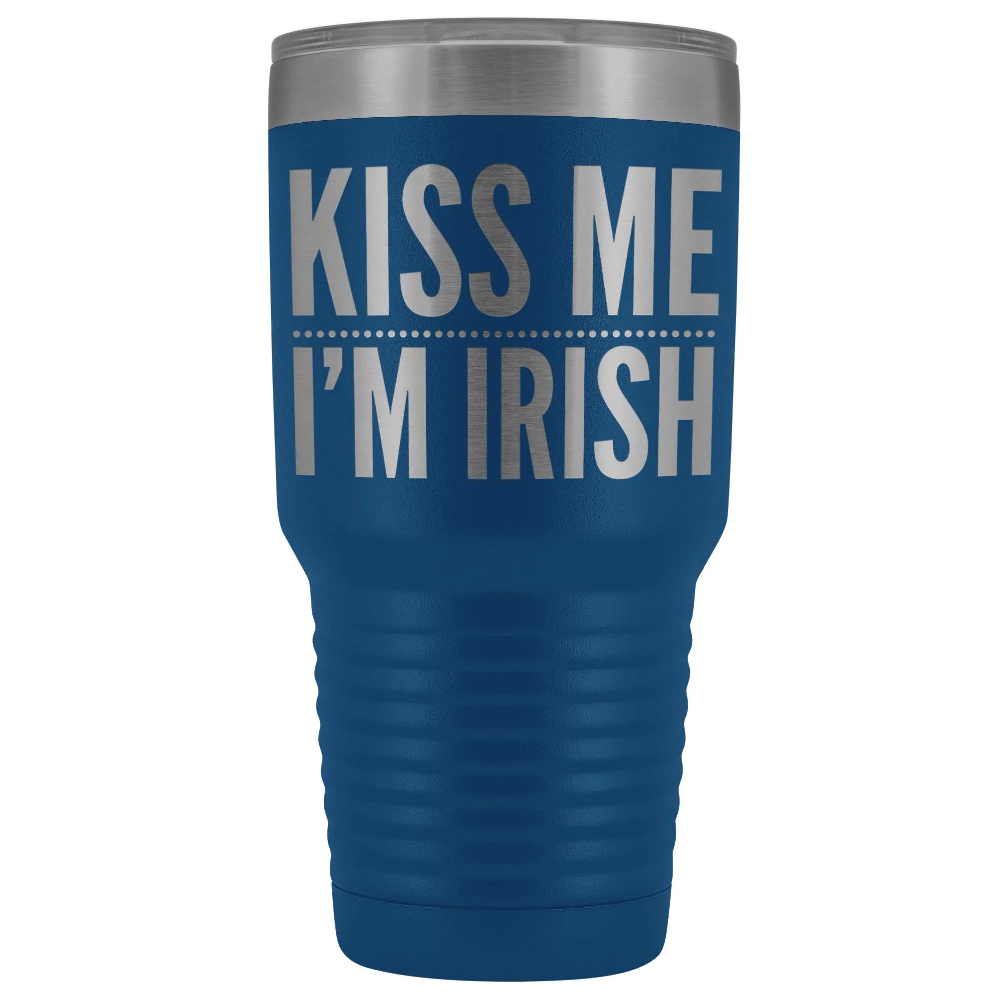 Kiss Me I'm Irish St Patricks Day Tumbler Travel Mug Funny Beer Tumbler Double Wall Vacuum Insulated Hot Cold Cup 30oz BPA Free