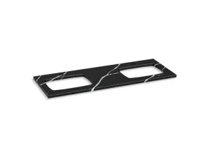 KOHLER K-28260 Silestone quartz 61" vanity top with double Carillon Rectangle cutouts
