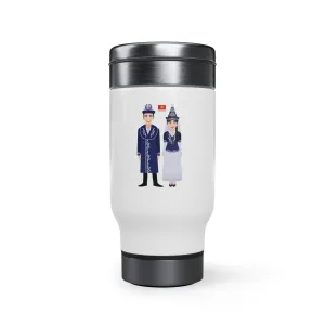 Kyrgystan Stainless Steel Travel Mug with Handle, 14oz