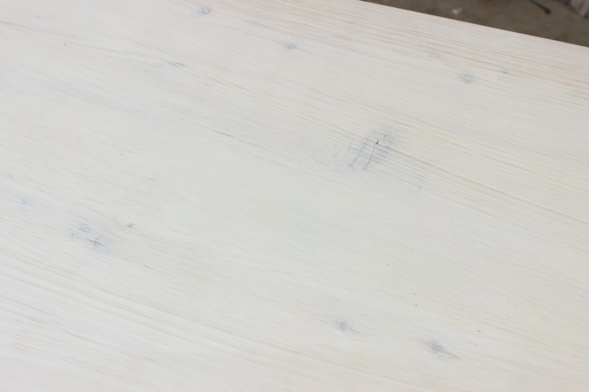 Large Pine Farm Table and Worktable with Drawer in Whitewash Painted Finish