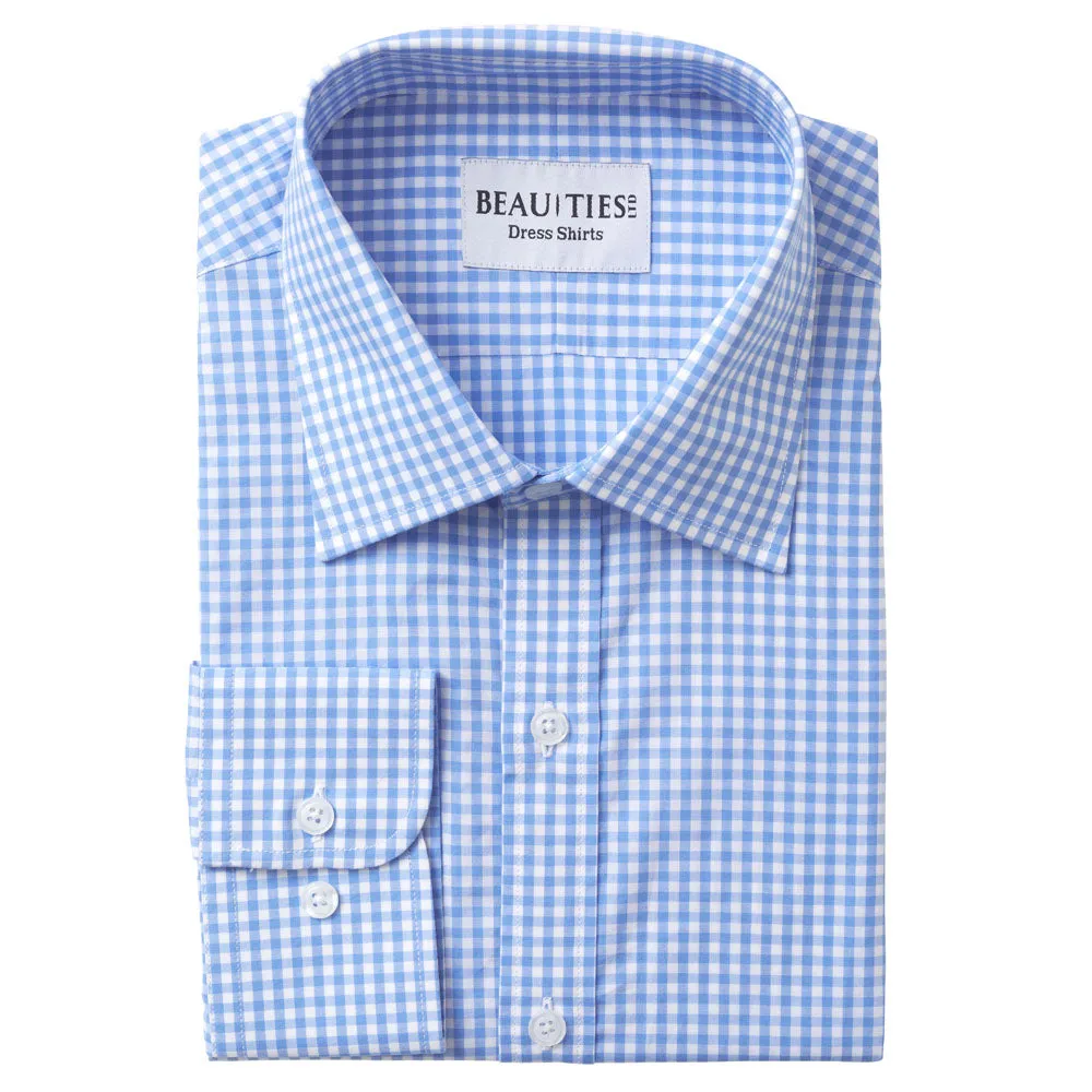Light Blue Gingham Dress Shirt