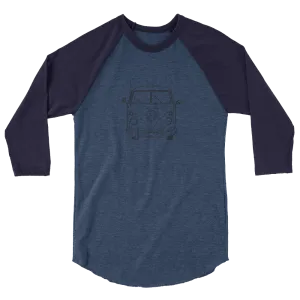 Live More Travel Bus 3/4 sleeve raglan shirt