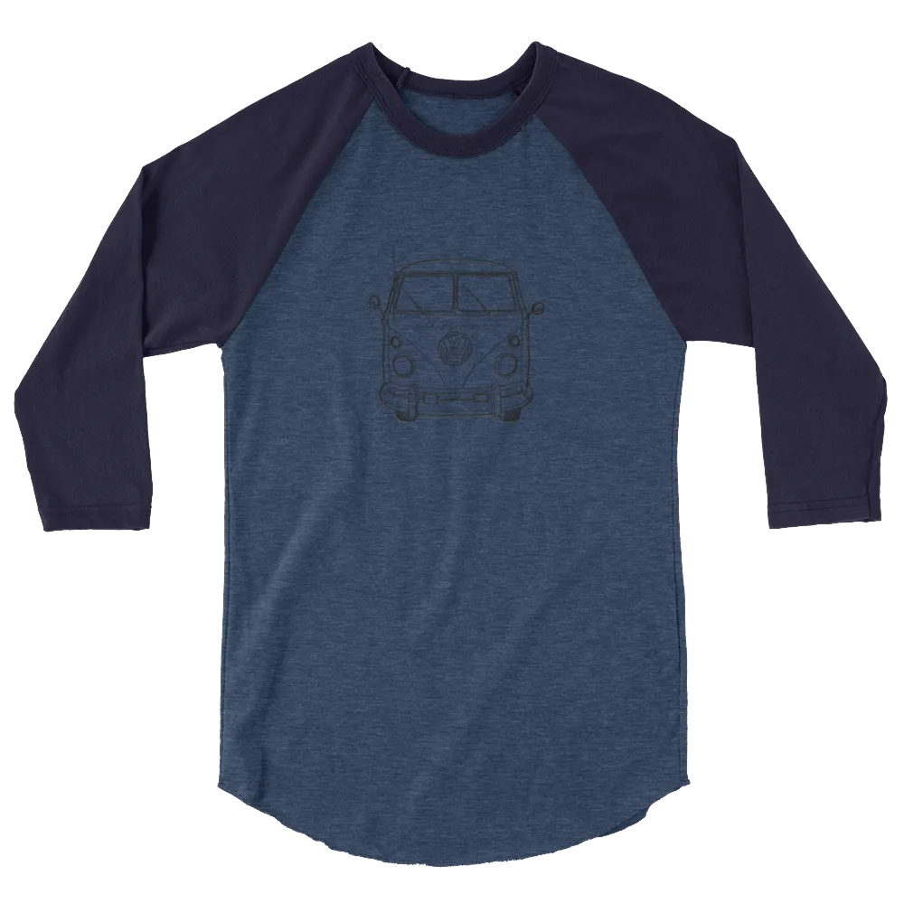 Live More Travel Bus 3/4 sleeve raglan shirt