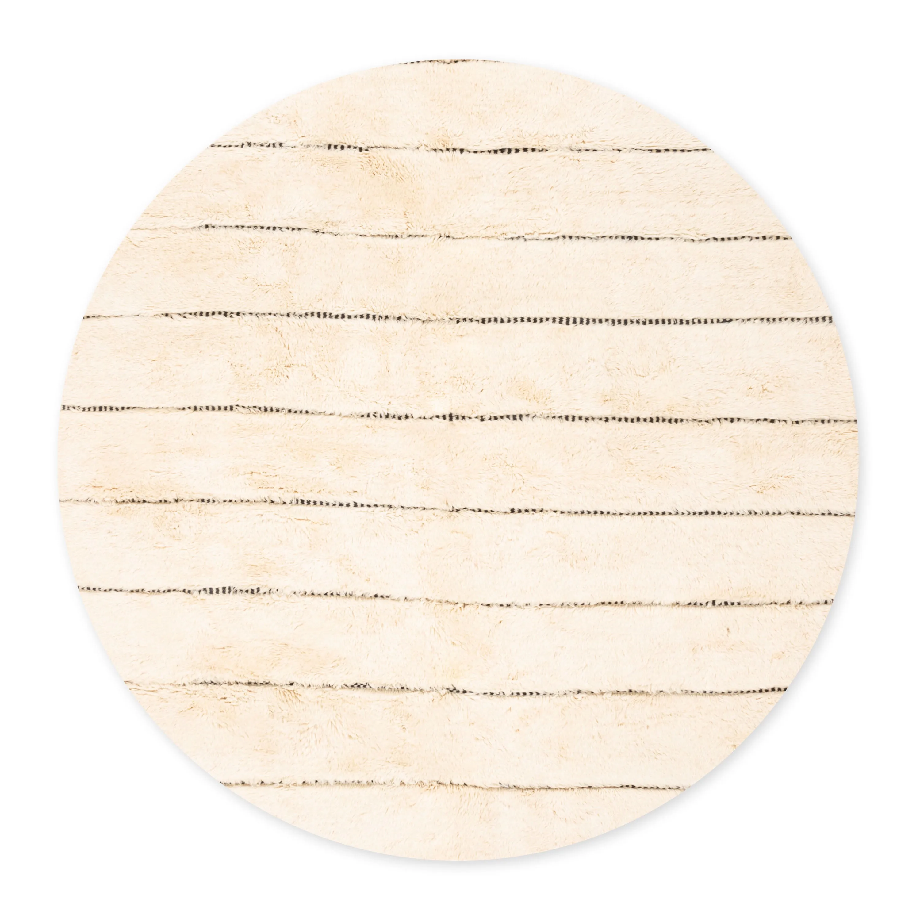 Manuscript Round - Luxury Shag Moroccan Rug
