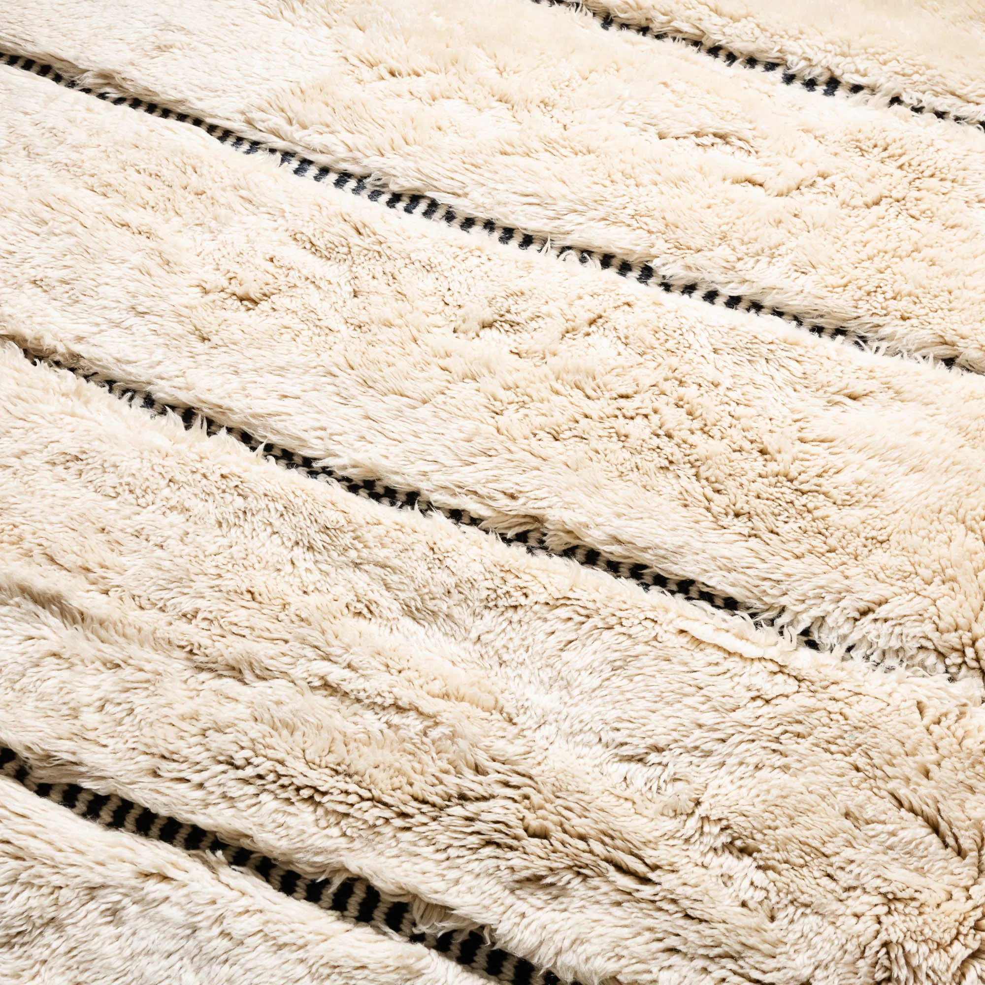Manuscript Round - Luxury Shag Moroccan Rug