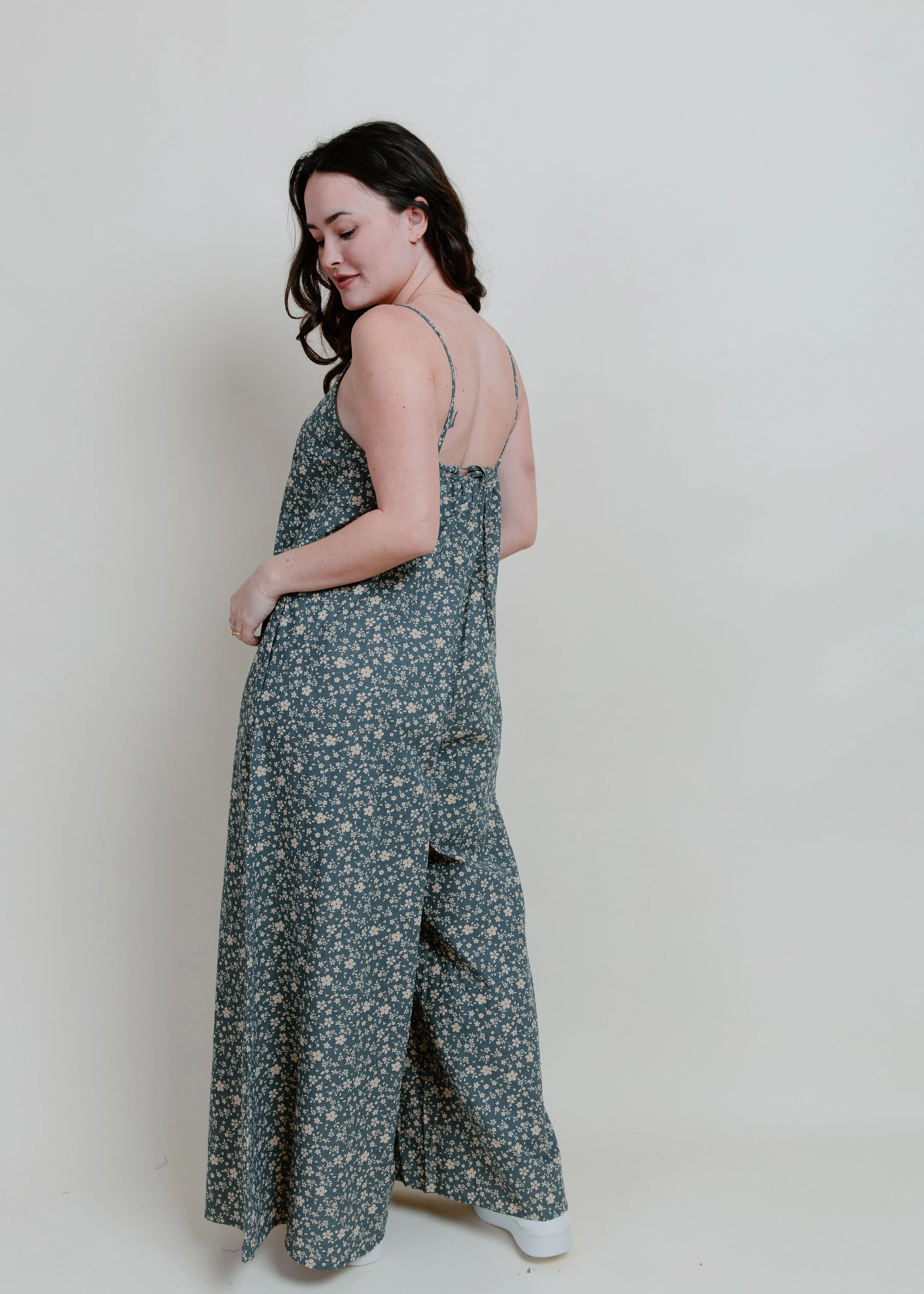 Mariella Floral Jumpsuit - Vintage Blue