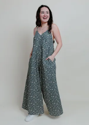 Mariella Floral Jumpsuit - Vintage Blue