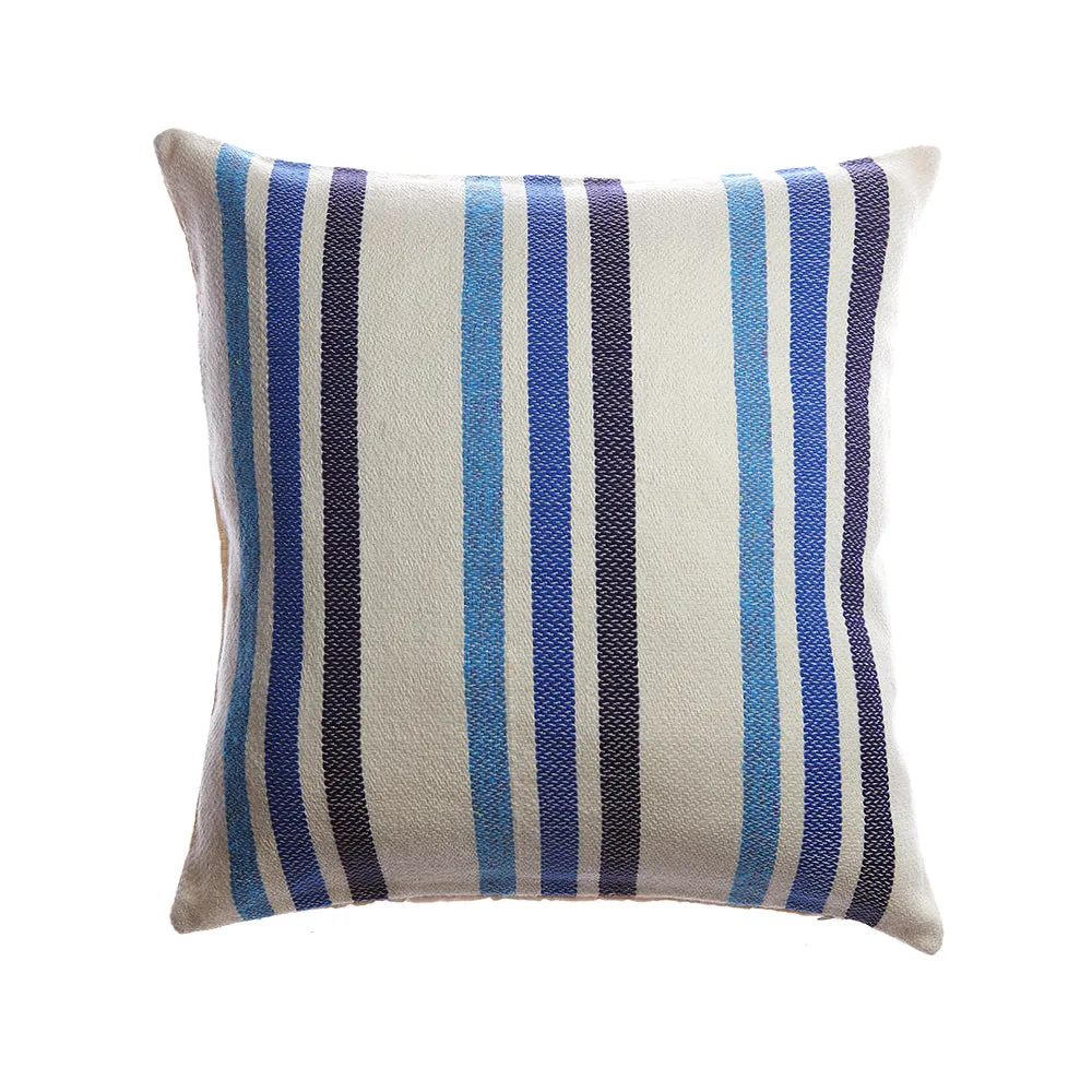 Marlene Square Wool Pillow - Blue