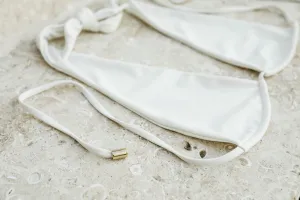 Marseille Halter Triangle Bikini Top- Seashell Ivory