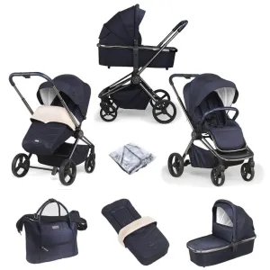 MEE-GO Pure Pushchair with Carrycot & Accessories - True Blue