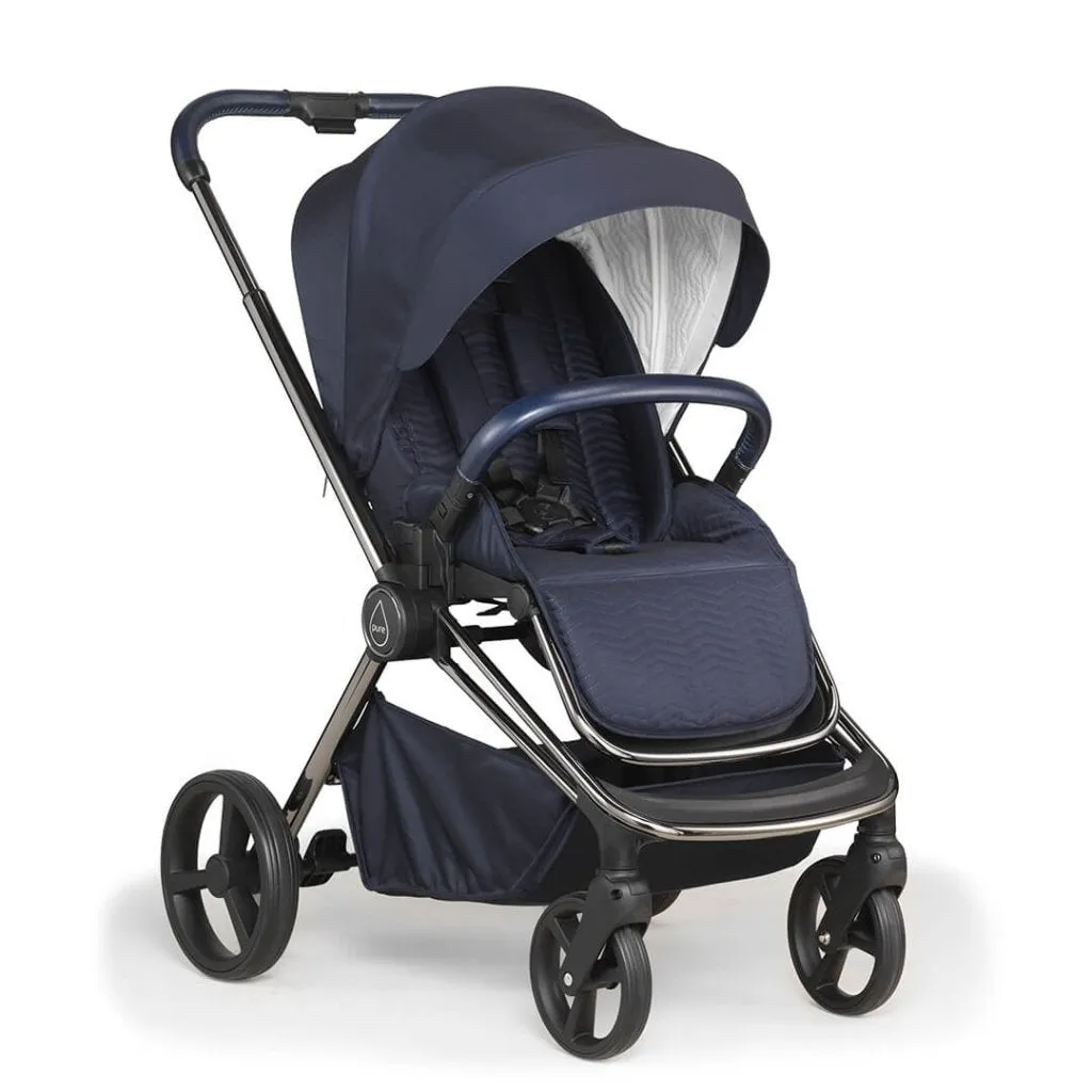 MEE-GO Pure Pushchair with Carrycot & Accessories - True Blue