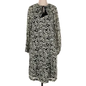 Mersea Fete Black Cream 100% Cotton Ditsy Floral Travel Dress S NWT