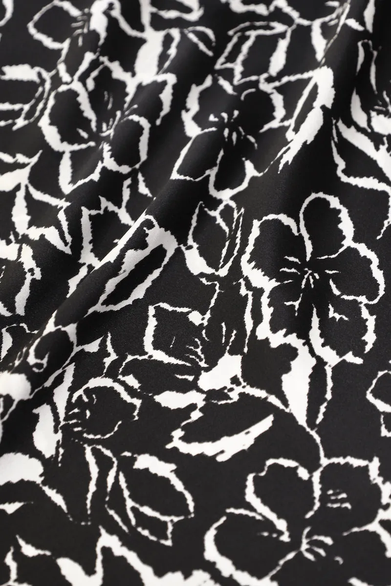 Midi Silk Satin Flower Embroidered Boubou Caftan