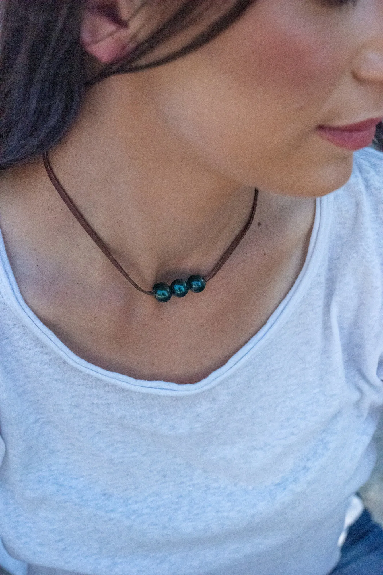 Midnight Pearl Choker