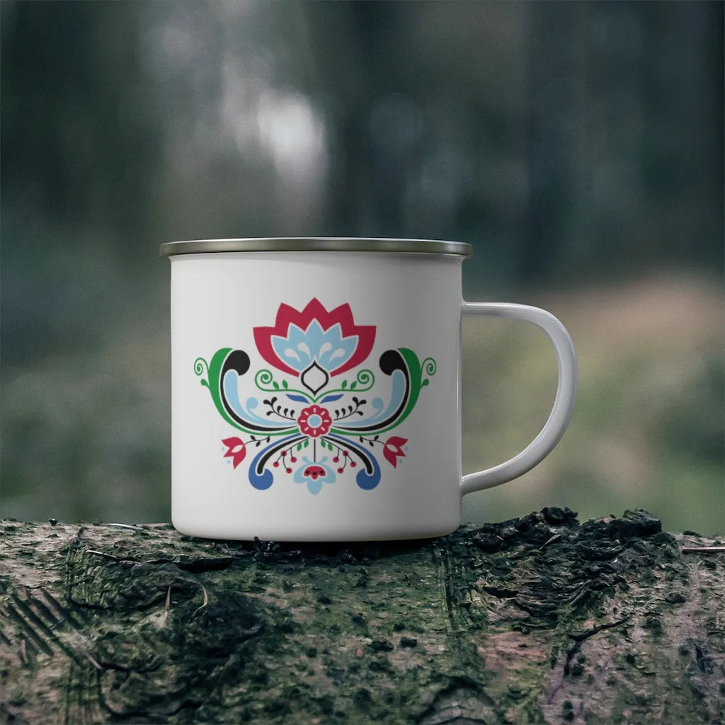 Midsummer Rosemaling Camping Mug