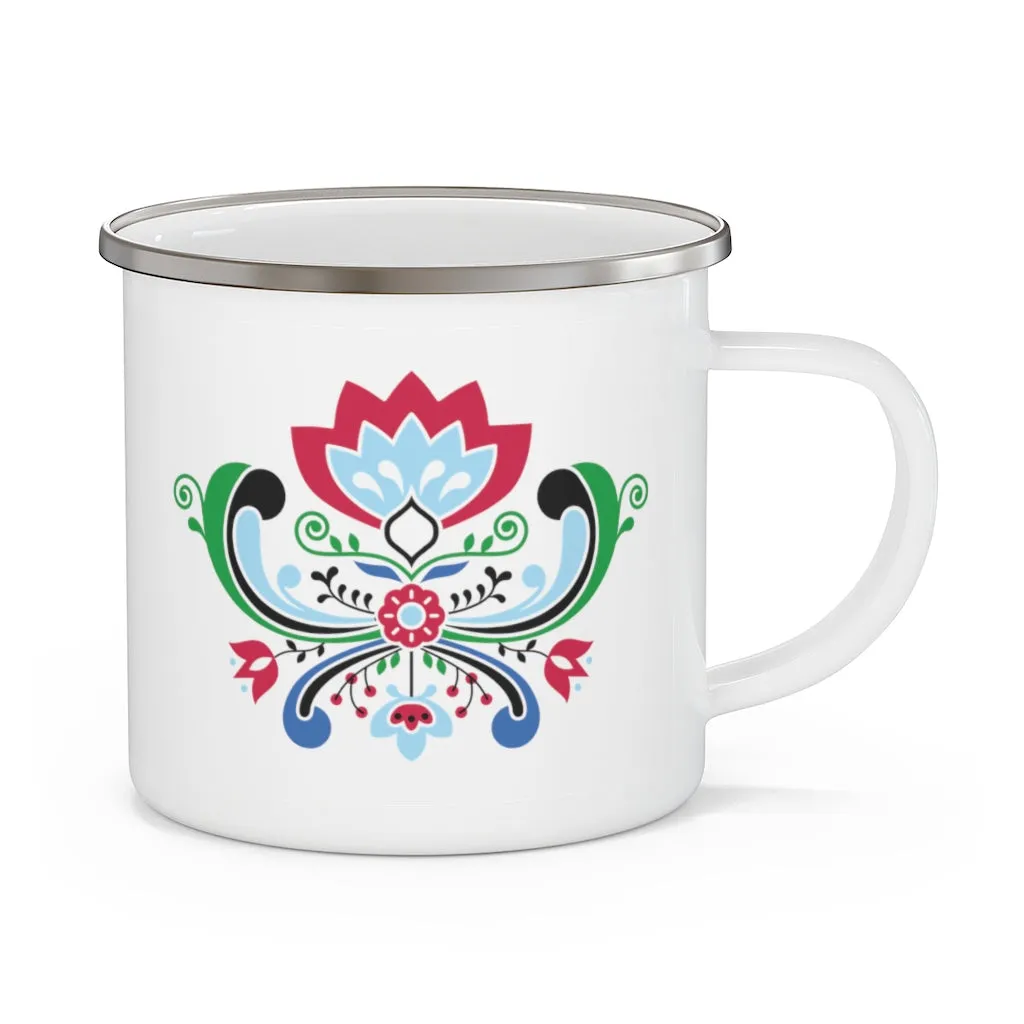 Midsummer Rosemaling Camping Mug