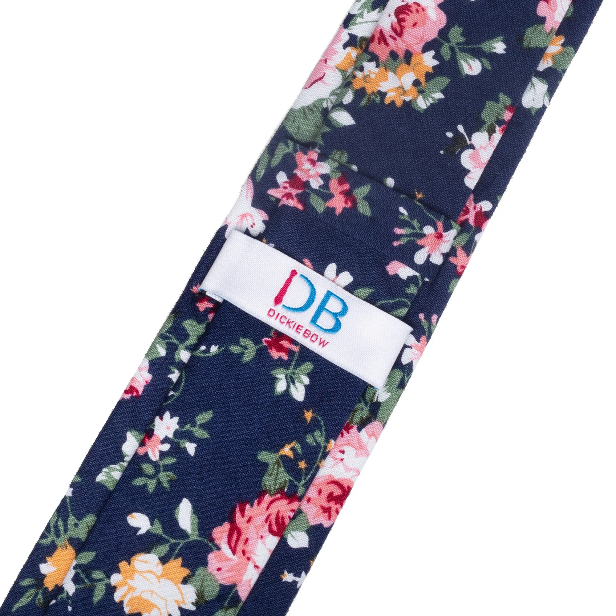 Millie Navy Blue Skinny Floral Tie
