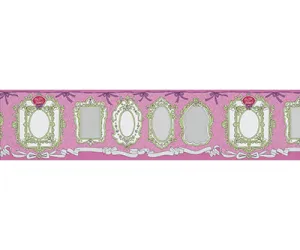Mirror Frames Pink 0098-17 Wallpaper Border