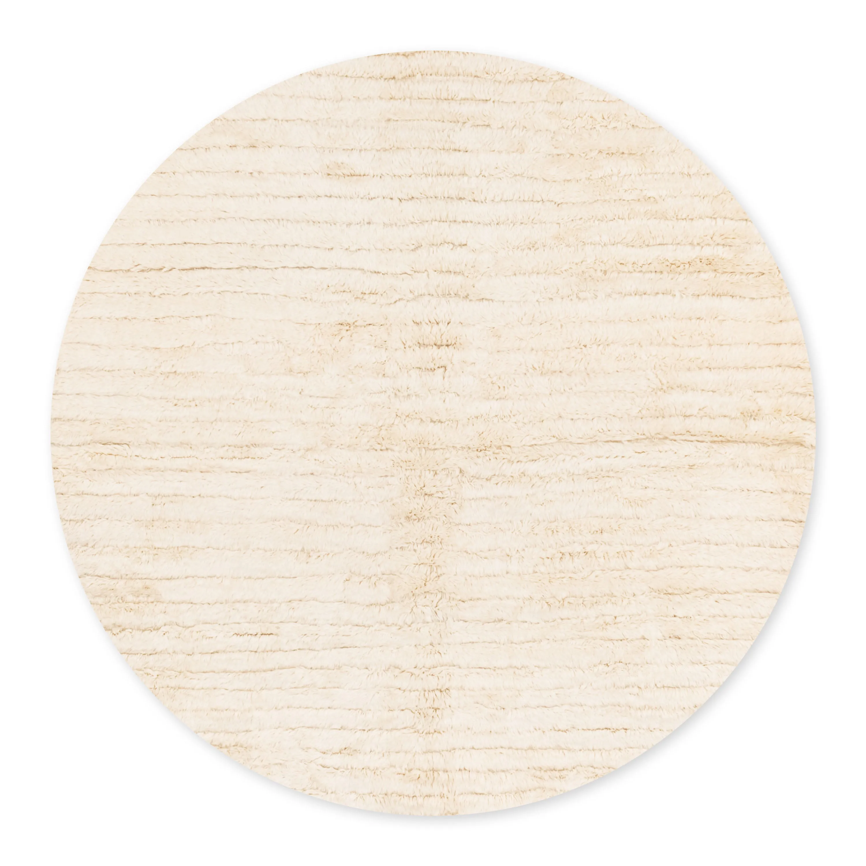 Mist Lines Round - Luxury Shag Moroccan Rug