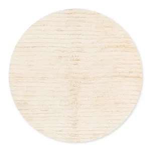Mist Lines Round - Luxury Shag Moroccan Rug