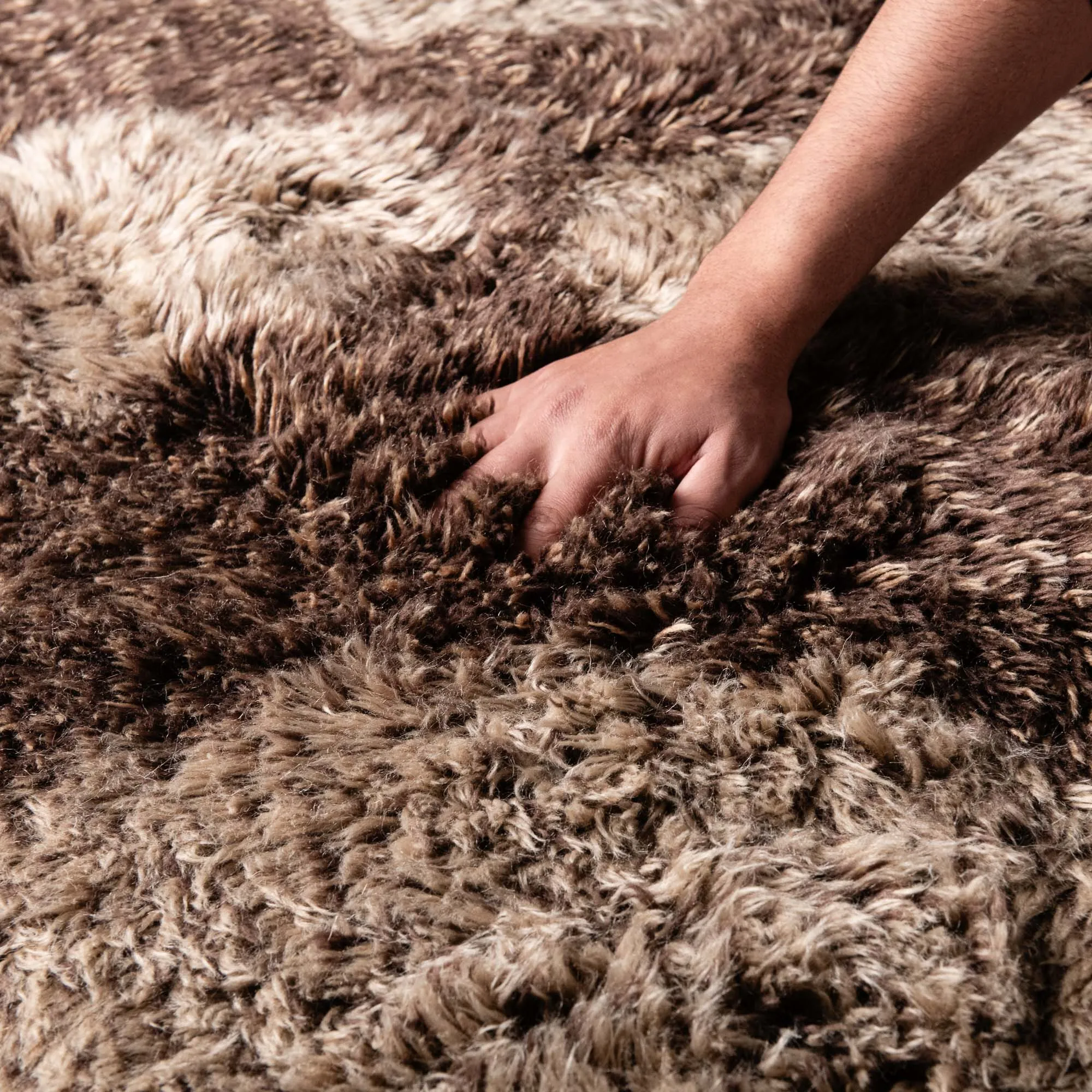 Mocha Melody - Luxury Shag Moroccan Rug