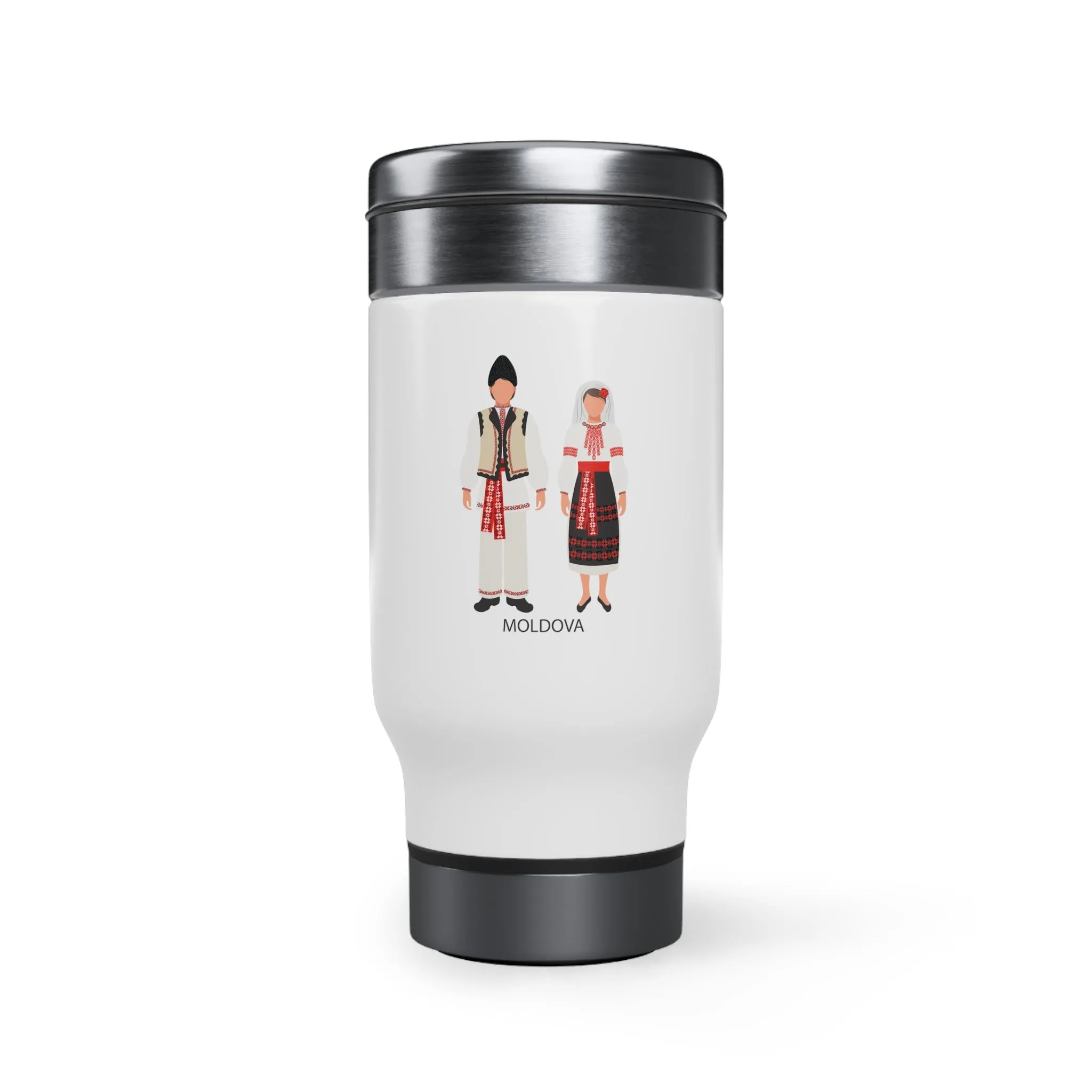 Moldova Stainless Steel Travel Mug with Handle, 14oz