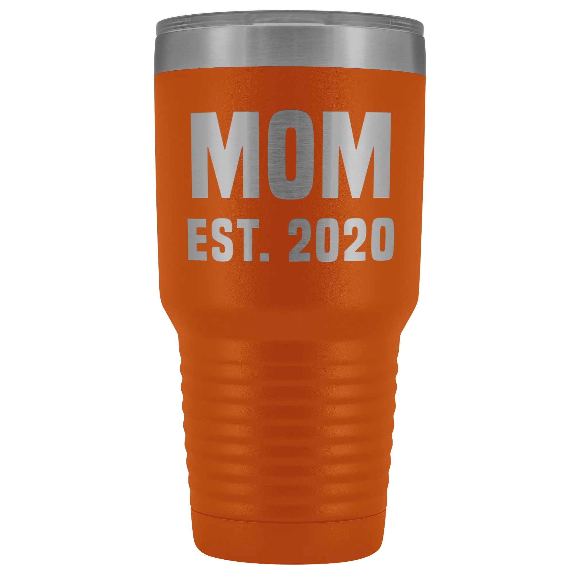 Mom Est 2020 Tumbler Funny Mother's Day Gifts Expecting Mother Mug Double Wall Insulated Hot Cold Travel Cup 30oz BPA Free