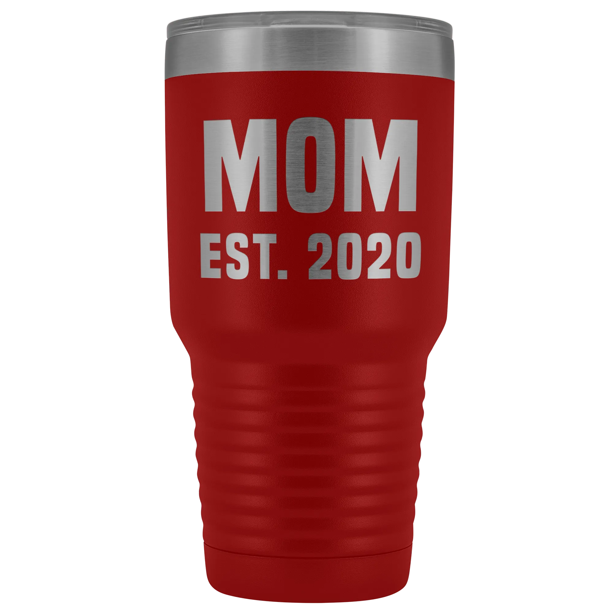 Mom Est 2020 Tumbler Funny Mother's Day Gifts Expecting Mother Mug Double Wall Insulated Hot Cold Travel Cup 30oz BPA Free