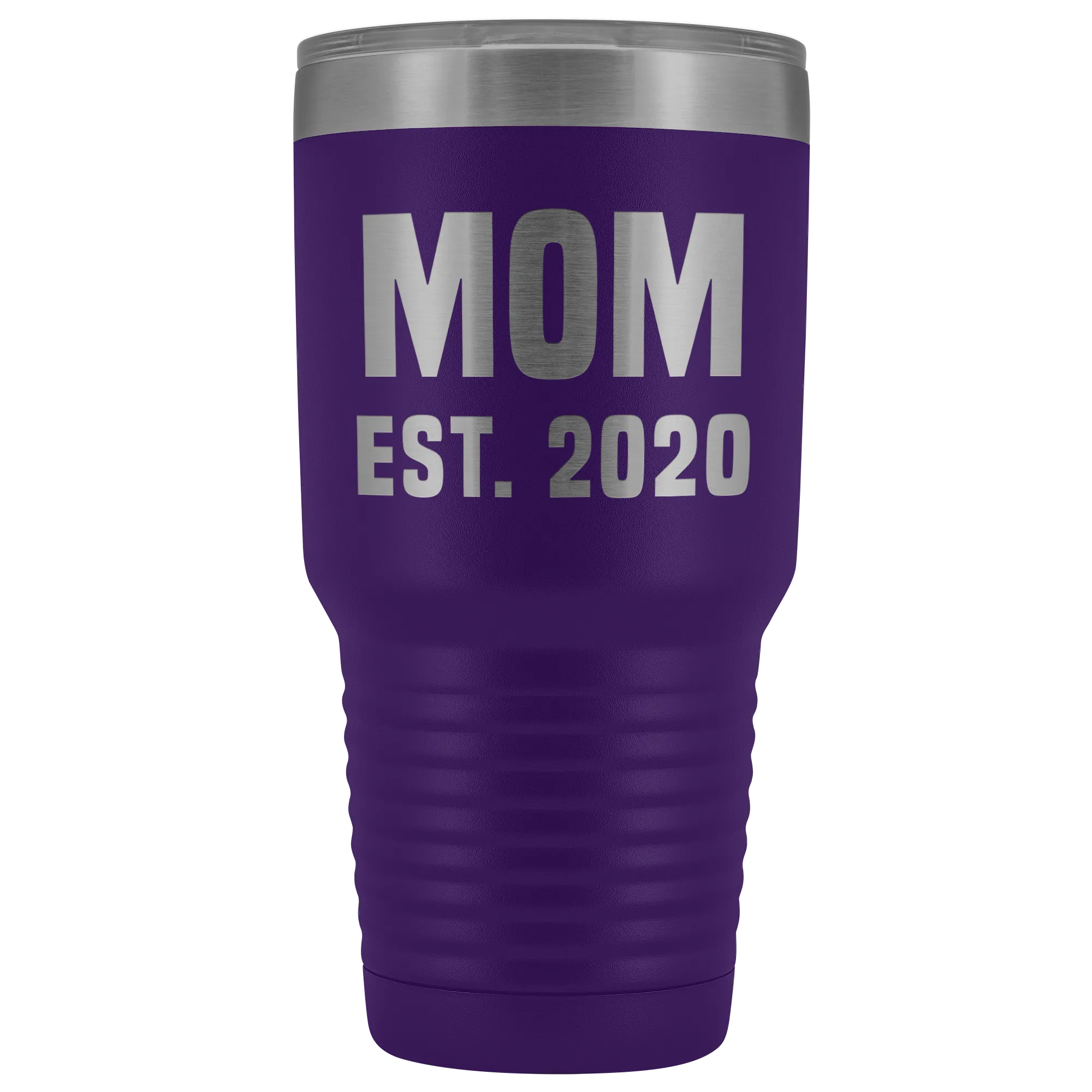 Mom Est 2020 Tumbler Funny Mother's Day Gifts Expecting Mother Mug Double Wall Insulated Hot Cold Travel Cup 30oz BPA Free