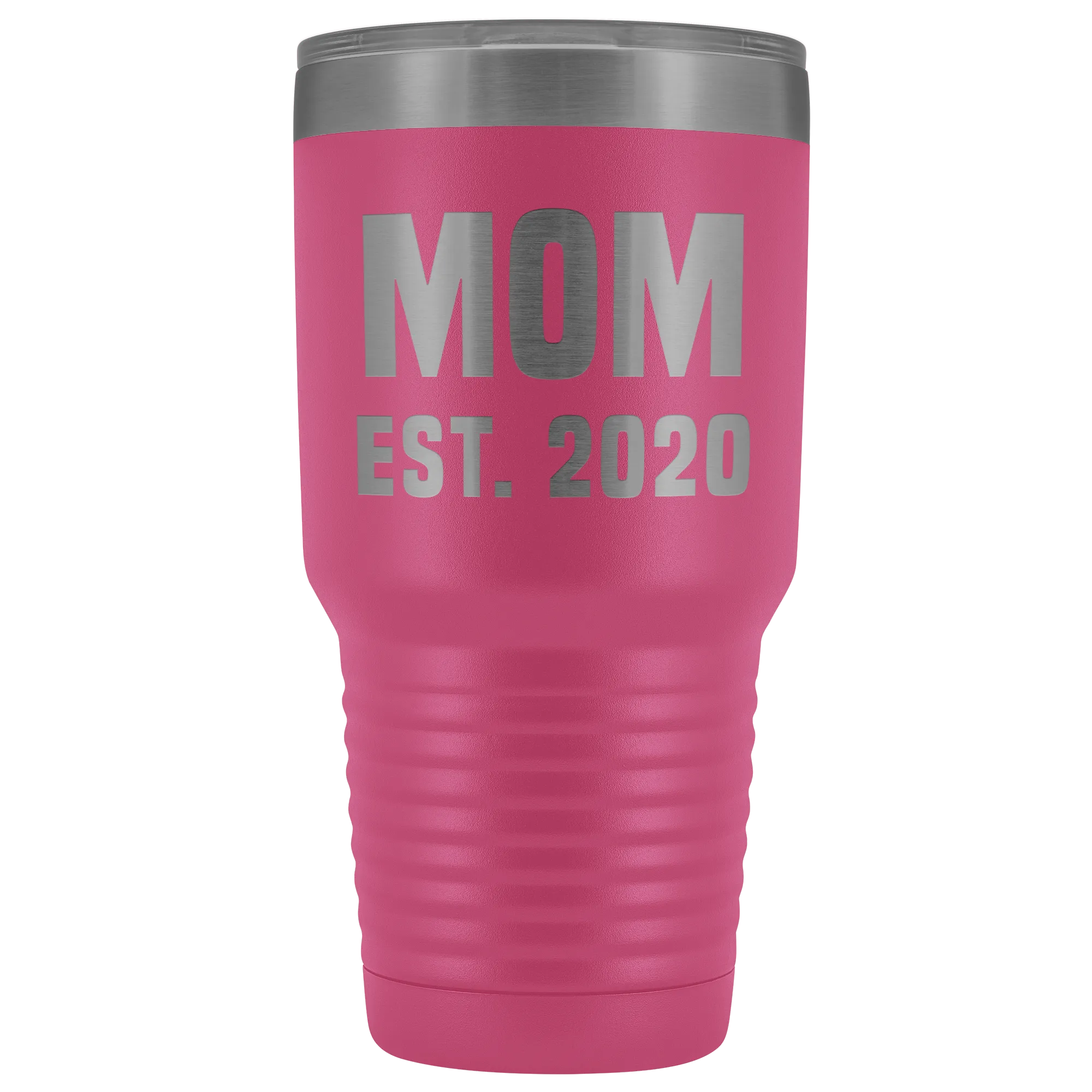 Mom Est 2020 Tumbler Funny Mother's Day Gifts Expecting Mother Mug Double Wall Insulated Hot Cold Travel Cup 30oz BPA Free