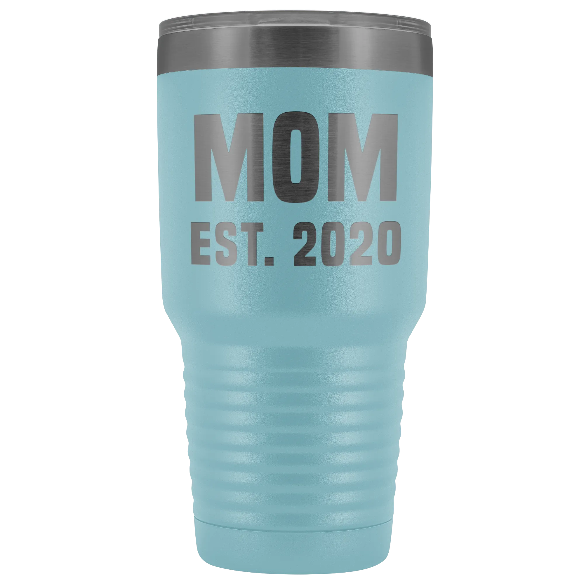 Mom Est 2020 Tumbler Funny Mother's Day Gifts Expecting Mother Mug Double Wall Insulated Hot Cold Travel Cup 30oz BPA Free