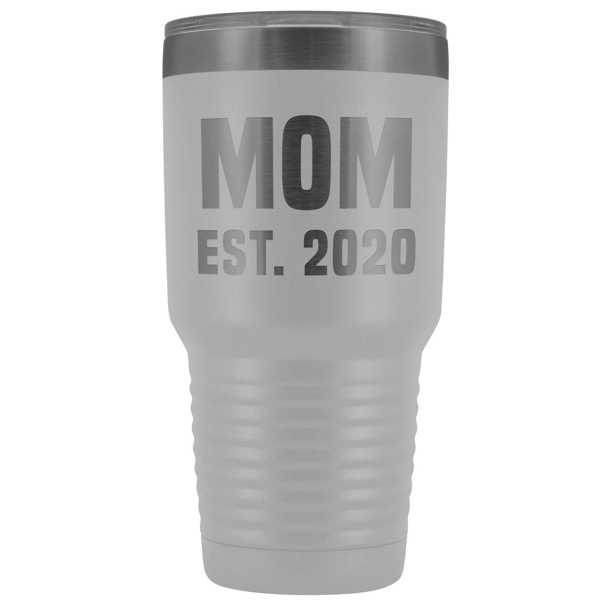 Mom Est 2020 Tumbler Funny Mother's Day Gifts Expecting Mother Mug Double Wall Insulated Hot Cold Travel Cup 30oz BPA Free