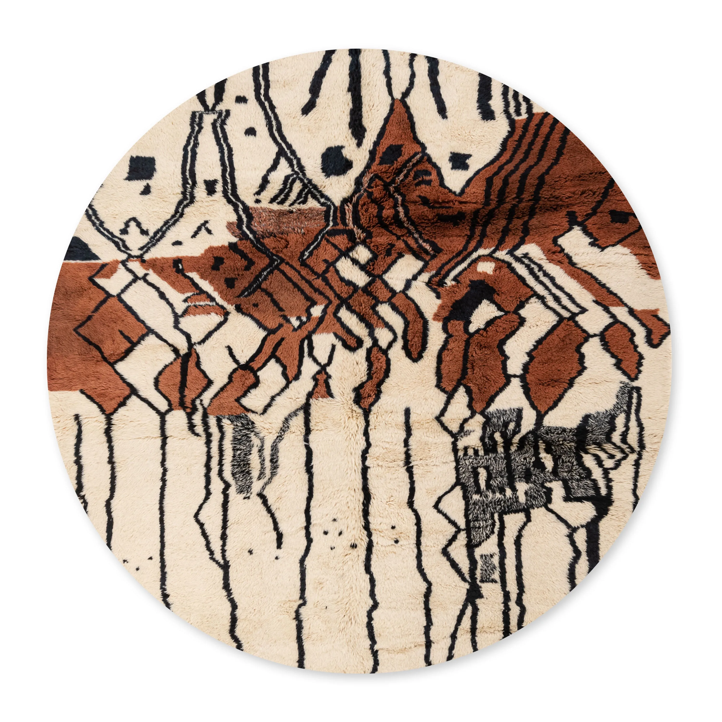 Mother Earth Round - Luxury Shag Moroccan Rug