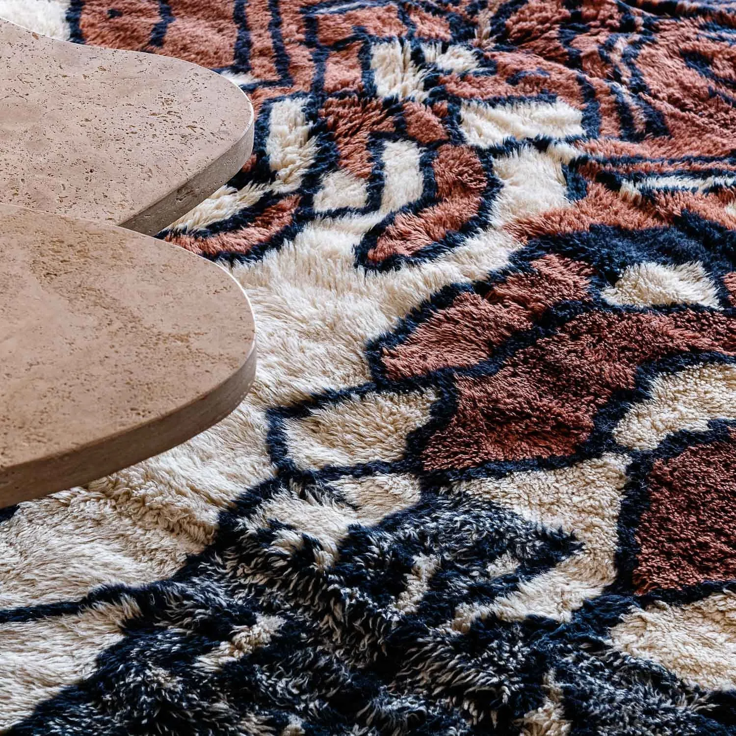 Mother Earth Round - Luxury Shag Moroccan Rug