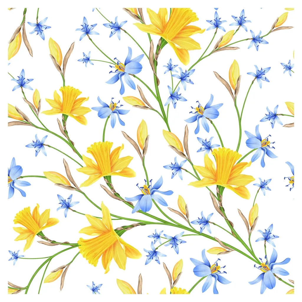 Narcissus Flowers Adhesive Vinyl Sheet