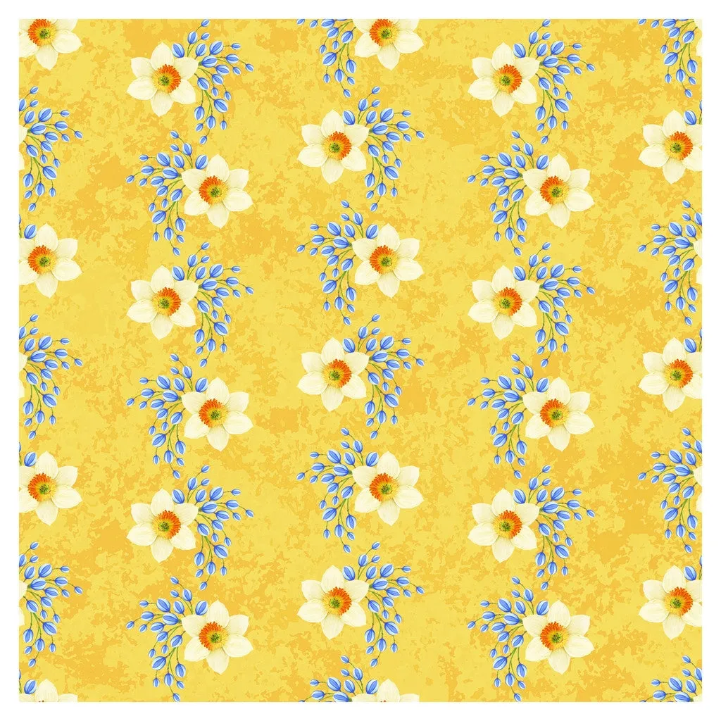 Narcissus Flowers Adhesive Vinyl Sheet