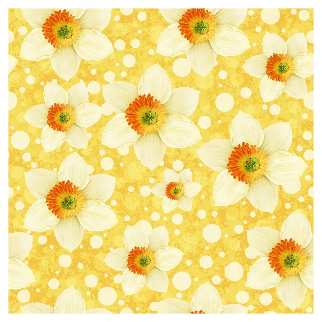 Narcissus Flowers Adhesive Vinyl Sheet