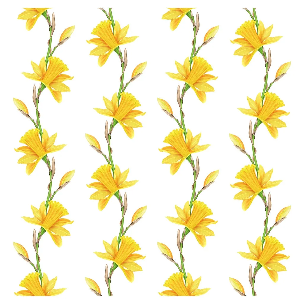 Narcissus Flowers Adhesive Vinyl Sheet