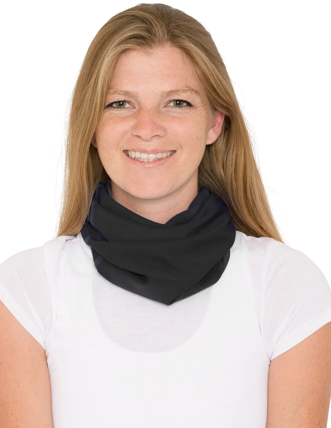 Neck Gaiter | Bandana, Balaclava, Headband | UPF 50  Sun Protection | Black