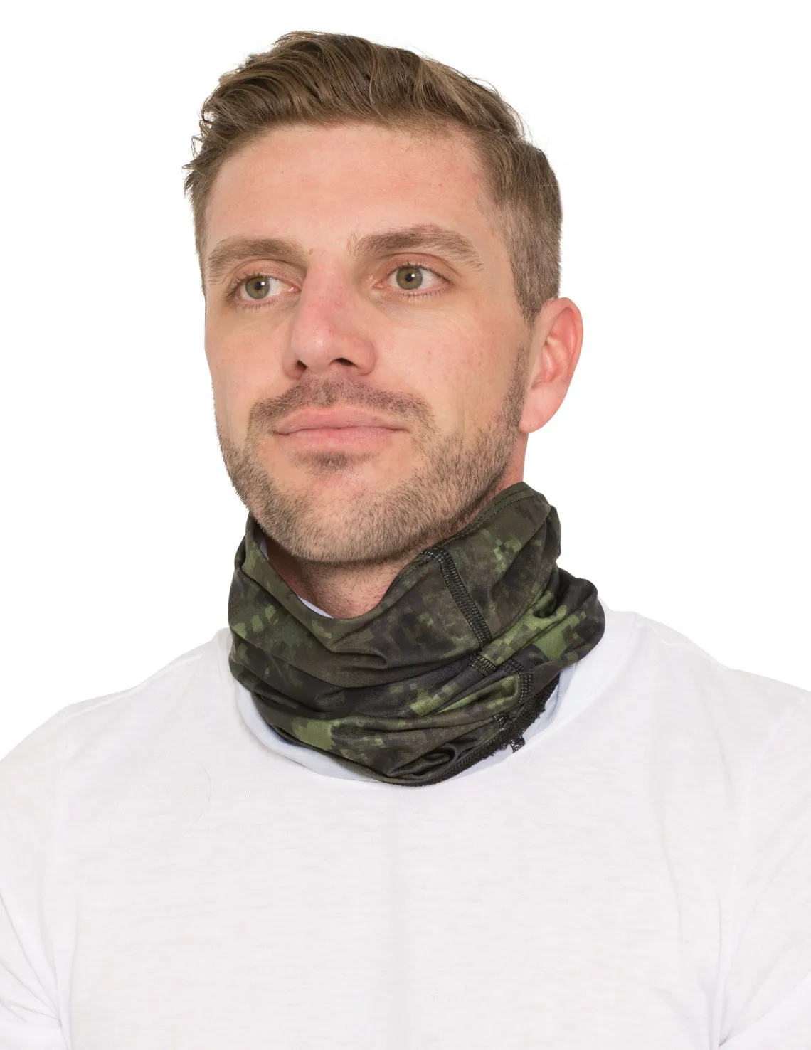 Neck Gaiter | Bandana, Balaclava, Headband | UPF 50  Sun Protection | Floral Stamp Kiwi