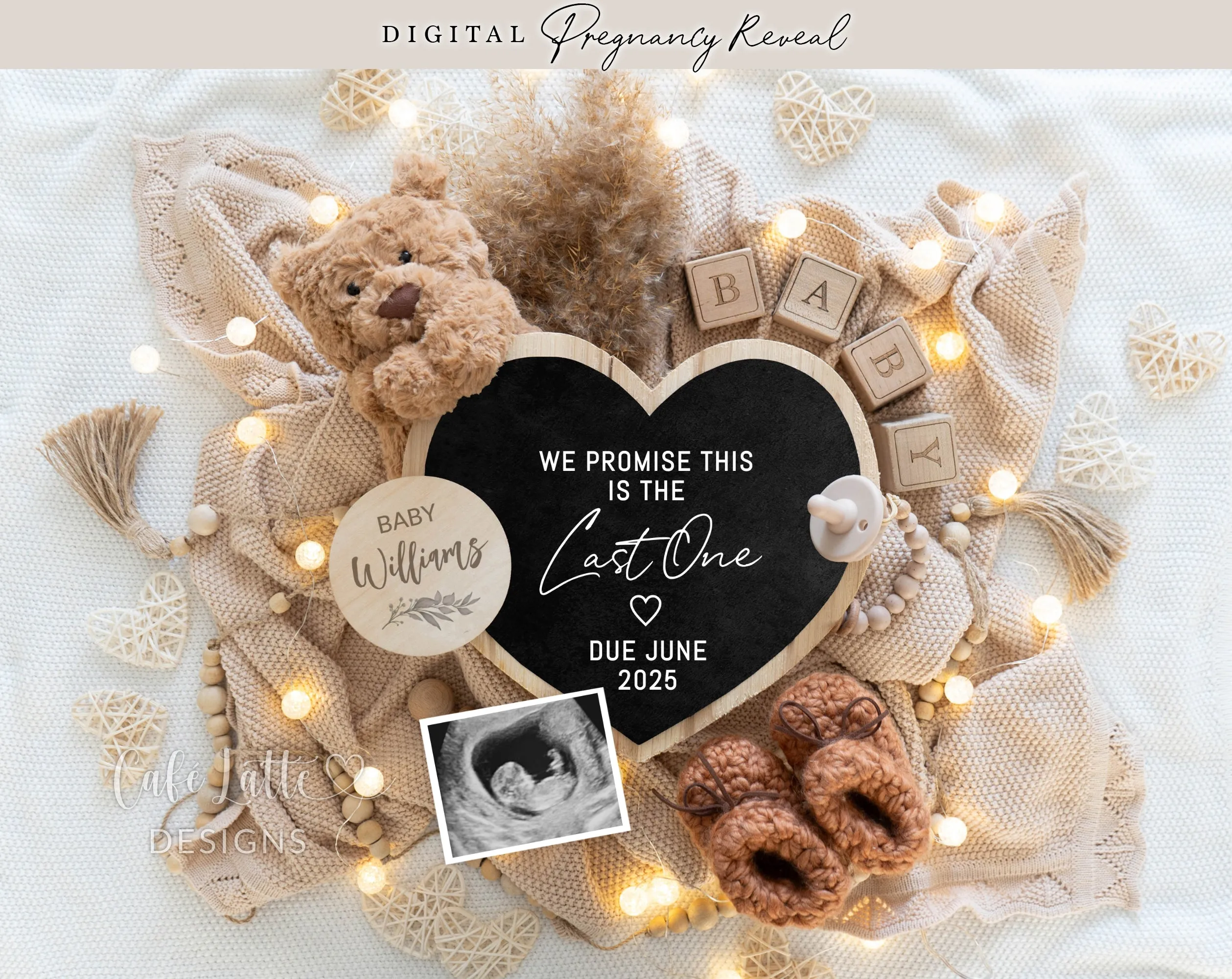 Neutral Pregnancy Announcement Digital - Last One