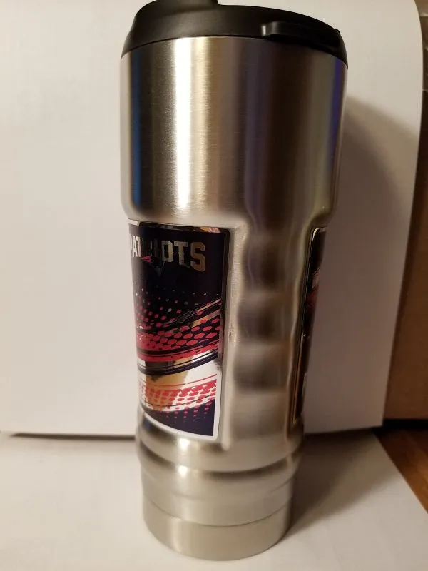 NEW!! NFL New England Patriots Vacuum Insulated Stainless Steel Tumbler