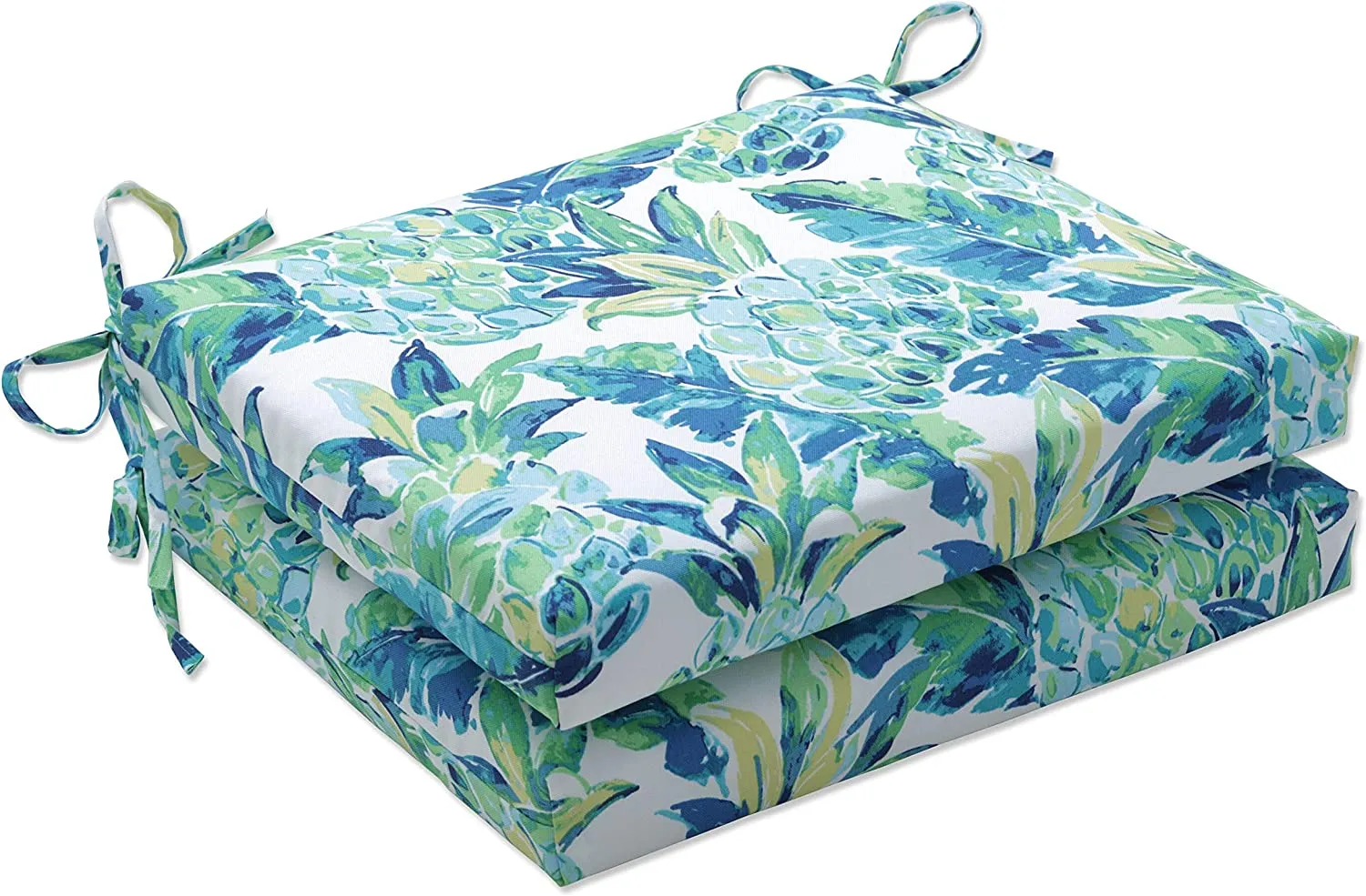 New Pillow Perfect Outdoor | Indoor Vida Opal Squared Corners Seat Cushion 18.5 X 16 X 3 (Set of 2) Retails $128 