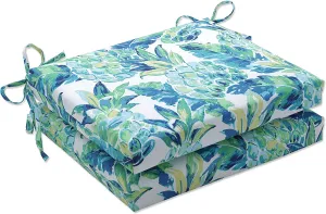 New Pillow Perfect Outdoor | Indoor Vida Opal Squared Corners Seat Cushion 18.5 X 16 X 3 (Set of 2) Retails $128 