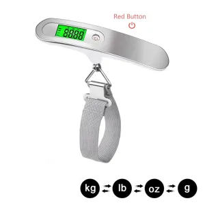 New Portable Digital Hanging Scale T-shaped LCD Luggage Suitcase Baggage Weight Balance Travel Electronic Scale with Belt 50kg/110lb