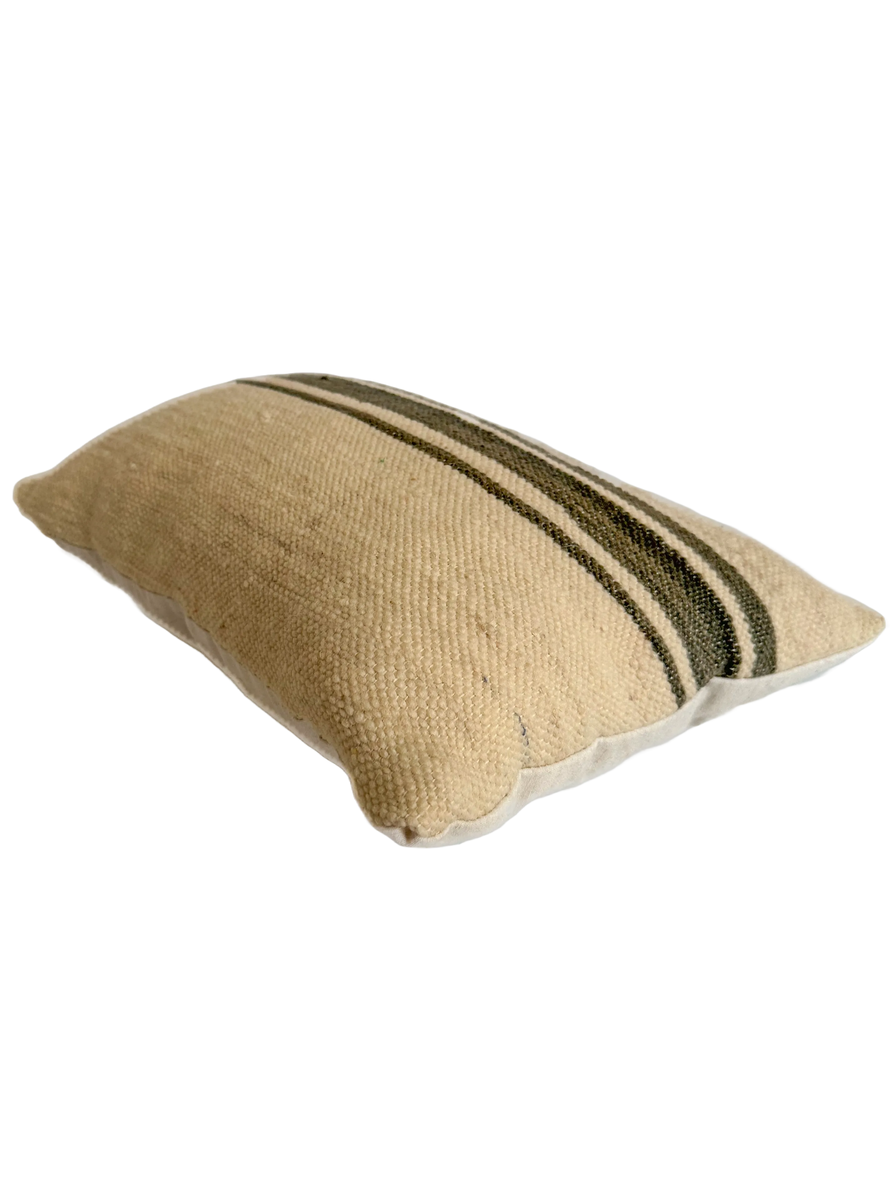 Ouaouzguiti Association's Striped Hanbel Pillow - Black