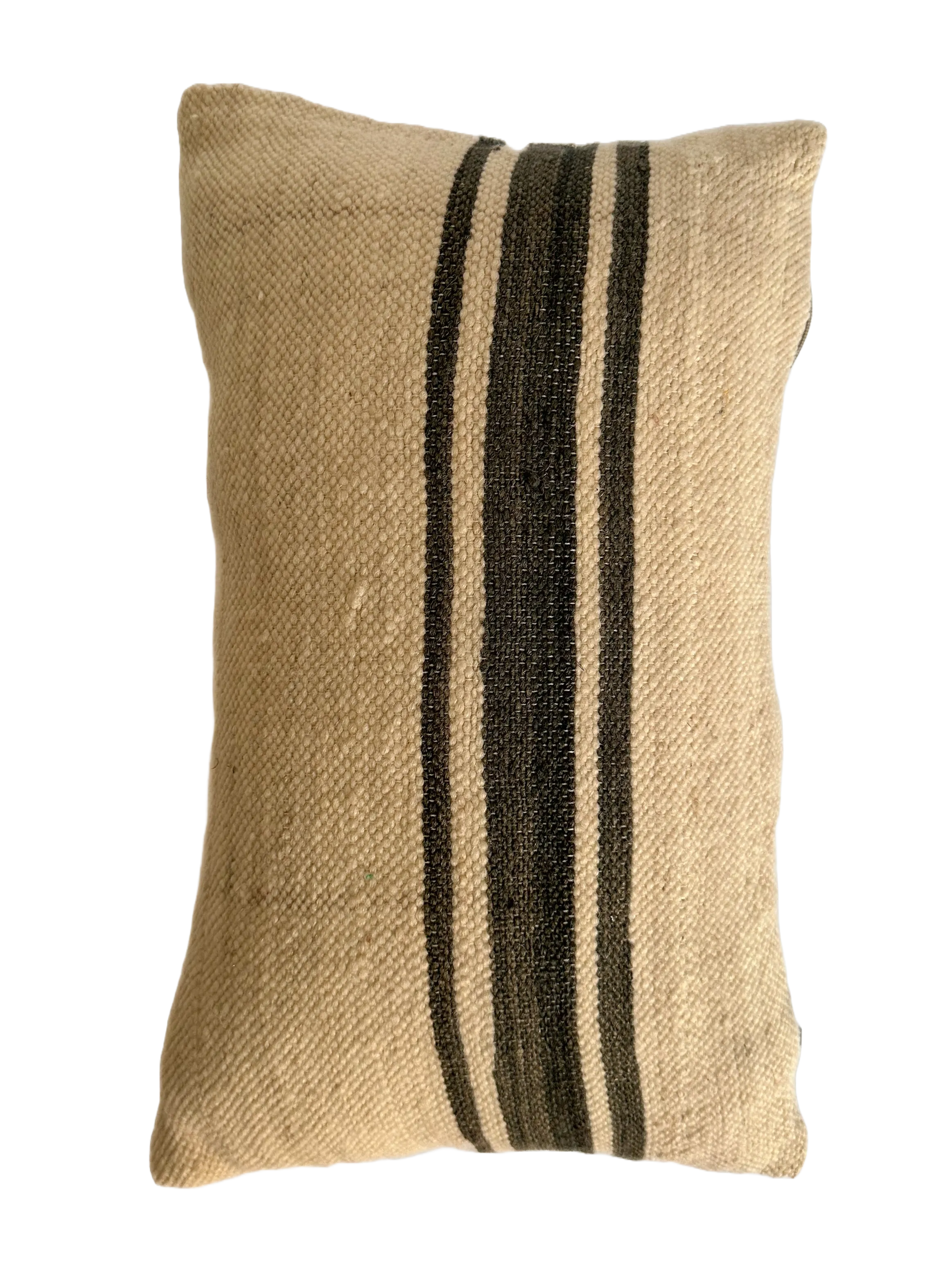 Ouaouzguiti Association's Striped Hanbel Pillow - Black