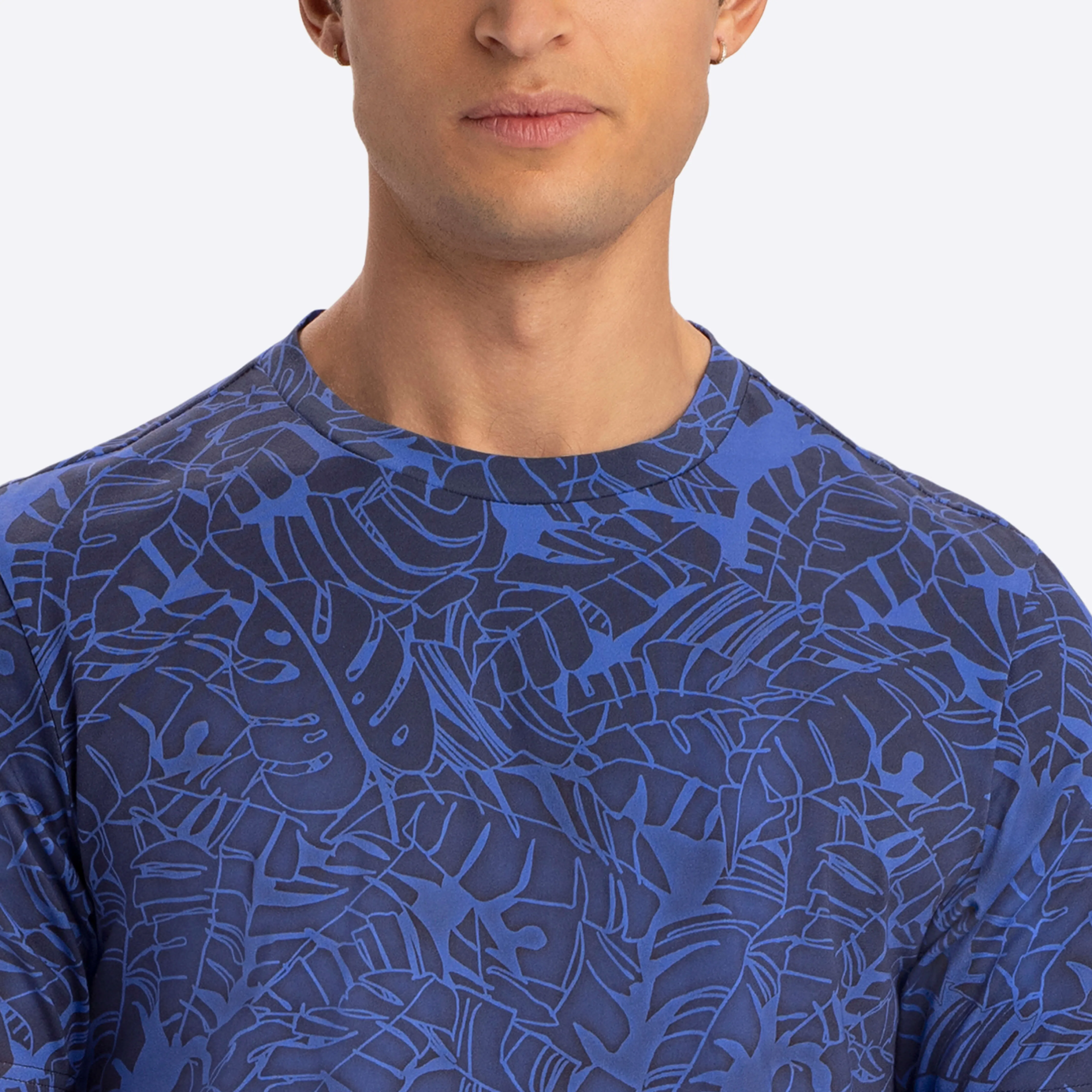Palm Leaves Crew Neck T-Shirt